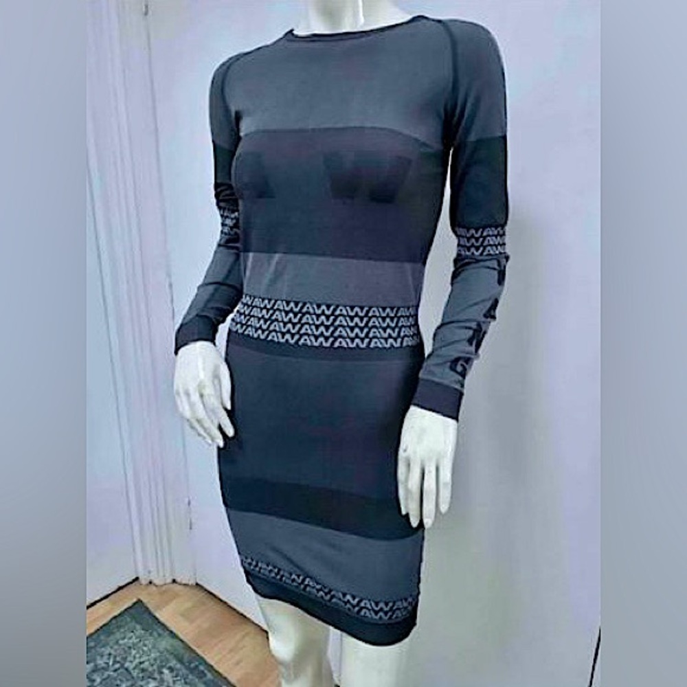 Alexander Wang Elastic Bodycon Dress - Shades of Grey - Super Stretchy - S - M
